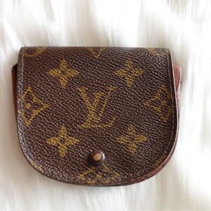 Louis Vuitton vintage monogram coin purse brown